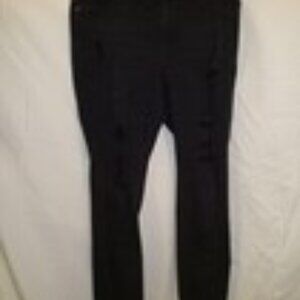 SoHo Jeans Sz 14 High Waist Legging Distressed With Tears Black